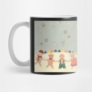 Dancing Gingerbread Friends Mug